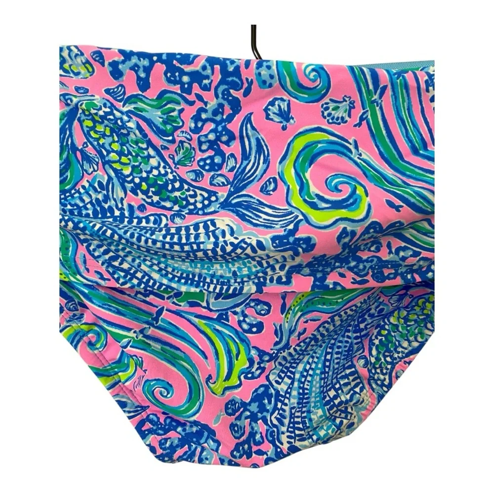 Lilly Pulitzer Lagoon Sarong Hipster Bottom Sz 0 Mermaid It Lilac Rose